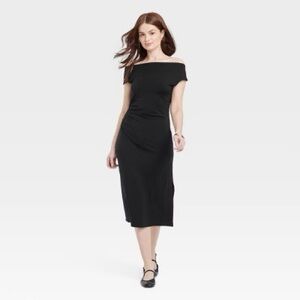 Elegant Black Off-Shoulder Dress